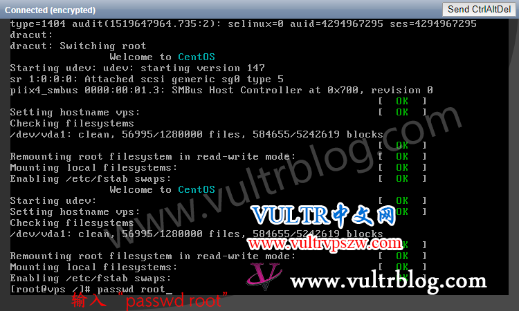 Vultr（CentOS 6 / CentOS 7）系统下修改 Root 密码教程