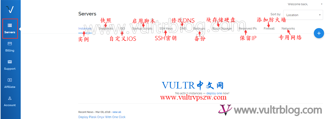 Vultr VPS后台管理面板详细介绍